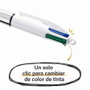 BIC Shine Bolígrafo 4 Colores Cuerpo Blanco/Plateado (Set de 12)